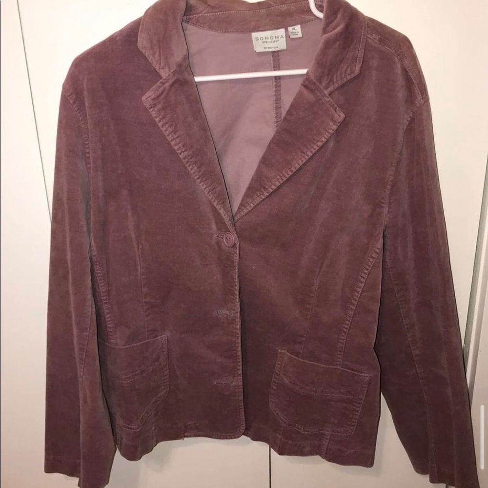 Velvet/ light purple blazer